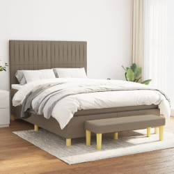 vidaXL Taupe 140x190 cm Tissu
