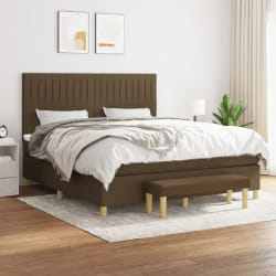 VIDAXL Sommier à lattes avec matelas - 160x200 cm - Marron foncé