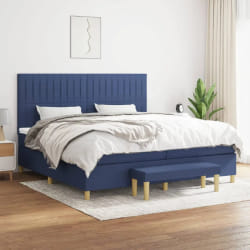 vidaXL Sommier à lattes avec matelas 200x200 cm - Bleu