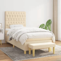 vidaXL Sommier à lattes de lit 100x200 cm - Crème