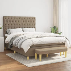 Vidaxl Sommier à lattes avec Matelas - Taupe 140x200 cm