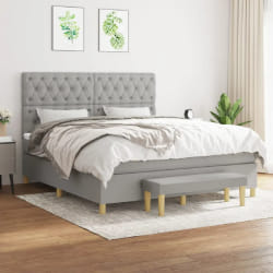 vidaXL - Gris clair 160x200 cm