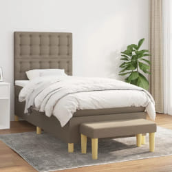 vidaXL Sommier avec matelas 90x190 cm - Taupe