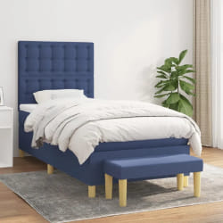 VIDAXL Sommier à lattes avec matelas - Bleu