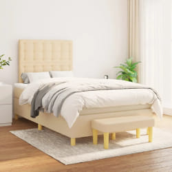 VIDAXL Sommier à lattes avec matelas - Crème 120x200 cm