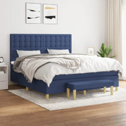 vidaXL Sommier tapissier - Bleu - 160x200 cm