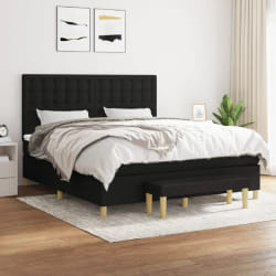 VidaXL Sommier avec matelas 180x200 cm - Noir