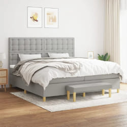 vidaXL Sommier à lattes 200x200 cm - Gris clair