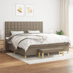 vidaXL Sommier à lattes taupe 200x200 cm