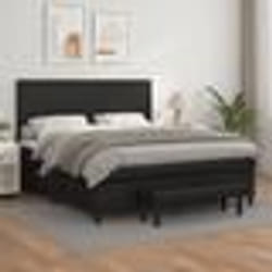 vidaXL Sommier à lattes de lit avec matelas Noir 160x200 cm - 160 x 200 cm