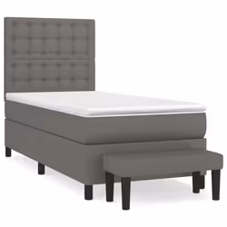 VidaXL 3137639, Bois/faux cuir, Gris, 900 mm, 1930 mm, 1280 mm, 70 x 30 mm