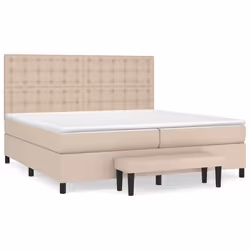 VidaXL 3137640, Bois/faux cuir, Beige, Beige, 900 mm, 1930 mm, 1280 mm