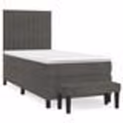vidaXL Sommier à lattes de lit et matelas Gris foncé 80x200 cm Velours - 80 x 200 cm