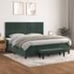 vidaXL Sommier à lattes de lit et matelas Vert foncé 200x200cm Velours - 200 x 200 cm
