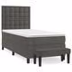vidaXL Sommier à lattes de lit et matelas Gris foncé 80x200 cm Velours - 80 x 200 cm