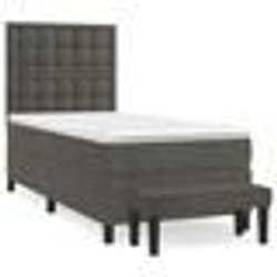 vidaXL Sommier à lattes de lit et matelas Gris foncé 80x200 cm Velours - 80 x 200 cm