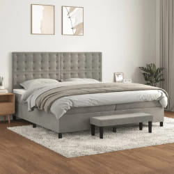 VIDAXL vidaXL Sommier à lattes - Gris clair 200x200