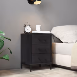 VidaXL 3120341 Table de nuit et table de chevet Noir