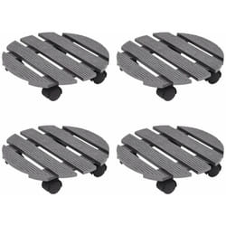 Vidaxl - Chariots à plantes 4 pcs Gris Ø30x7,5 cm wpc