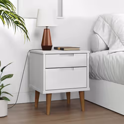 VidaXL 350496 Table de nuit et table de chevet Blanc