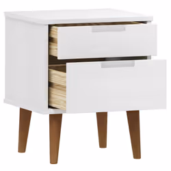 VidaXL 350496 Table de nuit et table de chevet Blanc - Vue supplémentaire 5