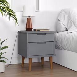 VidaXL 350497 Table de nuit et table de chevet Gris
