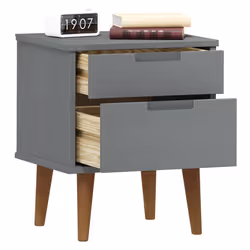 VidaXL 350497 Table de nuit et table de chevet Gris