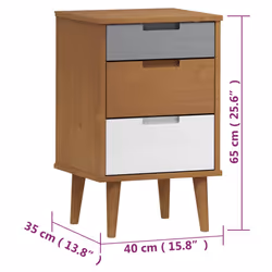 VidaXL 350498 Table de nuit et table de chevet Marron - Vue supplémentaire 8
