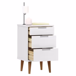 VidaXL 350499 Table de nuit et table de chevet Blanc