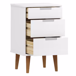 VidaXL 350499 Table de nuit et table de chevet Blanc - Vue supplémentaire 5