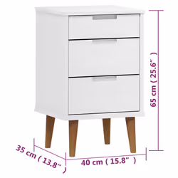 VidaXL 350499 Table de nuit et table de chevet Blanc - Vue supplémentaire 8