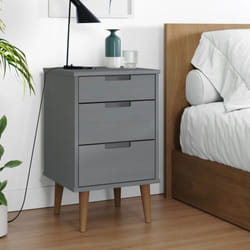 VidaXL 350500 Table de nuit et table de chevet Gris