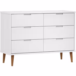 Cette armoire à tiroirs en bois classique est un choix parfait si vous cherchez à ajouter un style scandinave à votre décorat ...