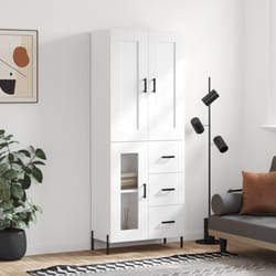 vidaXL Porte intérieure 76x201,5 cm Noir Verre mat et aluminium