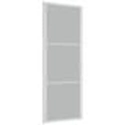 vidaXL Porte intérieure 76x201,5 cm Blanc Verre mat et aluminium