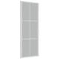 vidaXL Porte intérieure 76x201,5 cm Blanc Verre mat et aluminium