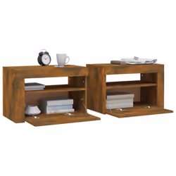 VidaXL 3144972 Table de nuit et table de chevet Chêne - Vue supplémentaire 6