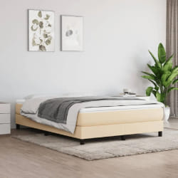 vidaXL Sommier lit matelas 140x190 cm - Crème