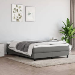 VidaXL Sommier 160x200 cm Gris foncé