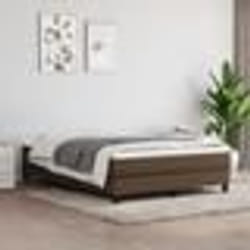 vidaXL Sommier à lattes de lit avec matelas Marron foncé 160x200 cm - 160 x 200 cm