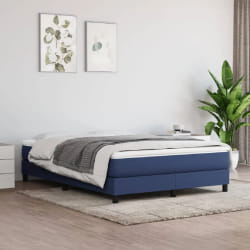 VIDAXL Sommier tapissier avec matelas 160x200 cm - Bleu