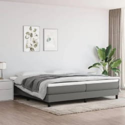 vidaXL Sommier avec matelas 200x200cm - Gris foncé
