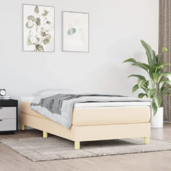 VIDAXL Sommier à lattes avec matelas - Crème