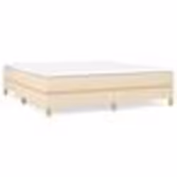 vidaXL Sommier à lattes de lit avec matelas Crème 160x200 cm Tissu 3144188