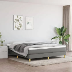 vidaXL Sommier à lattes Gris foncé 180x200 cm