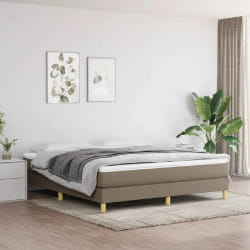 VIDAXL 180x200 Taupe Tissu