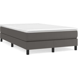 Vidaxl - Sommier à lattes de lit avec matelas Gris 120x200 cm Similicuir
