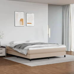 vidaXL Sommier à lattes avec matelas - Cappuccino 160x200 cm