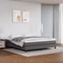 vidaXL Sommier à lattes de lit avec matelas Gris 180x200 cm Similicuir - 180 x 200 cm