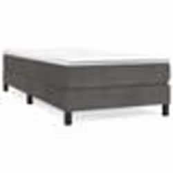 vidaXL Sommier à lattes de lit et matelas Gris foncé 80x200 cm Velours - 80 x 200 cm